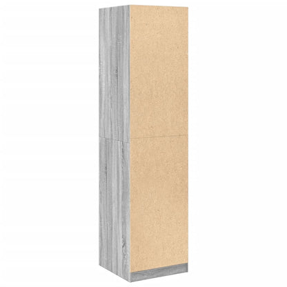 Armadio Grigio Sonoma 50x50x200 cm in Legno tecnico - homemem39