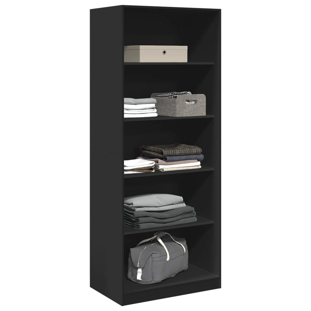 Armadio Nero 80x50x200 cm in Legno tecnico - homemem39