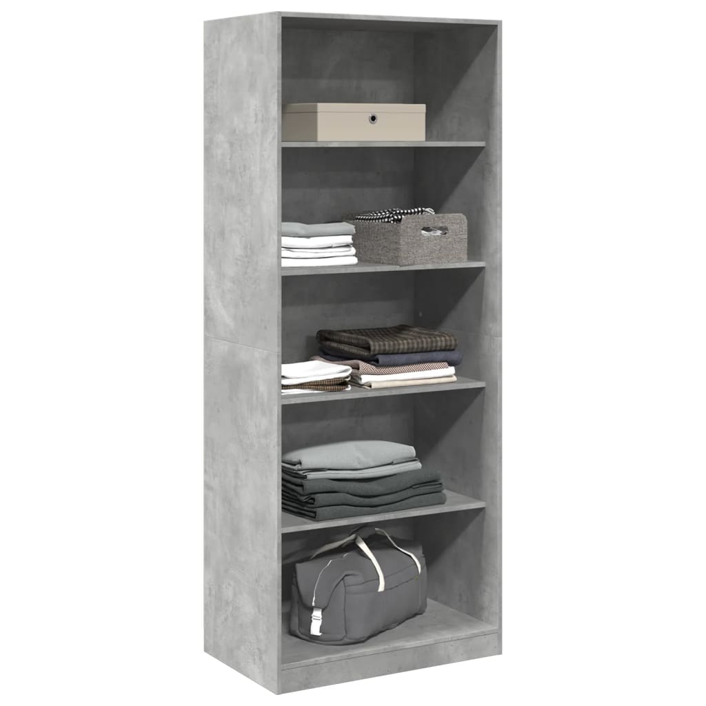 Armadio Grigio Cemento 80x50x200 cm in Legno tecnico | homemem39
