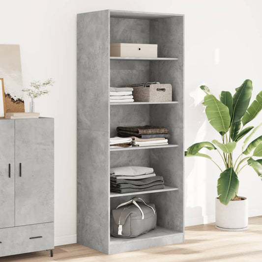 Armadio Grigio Cemento 80x50x200 cm in Legno tecnico - homemem39