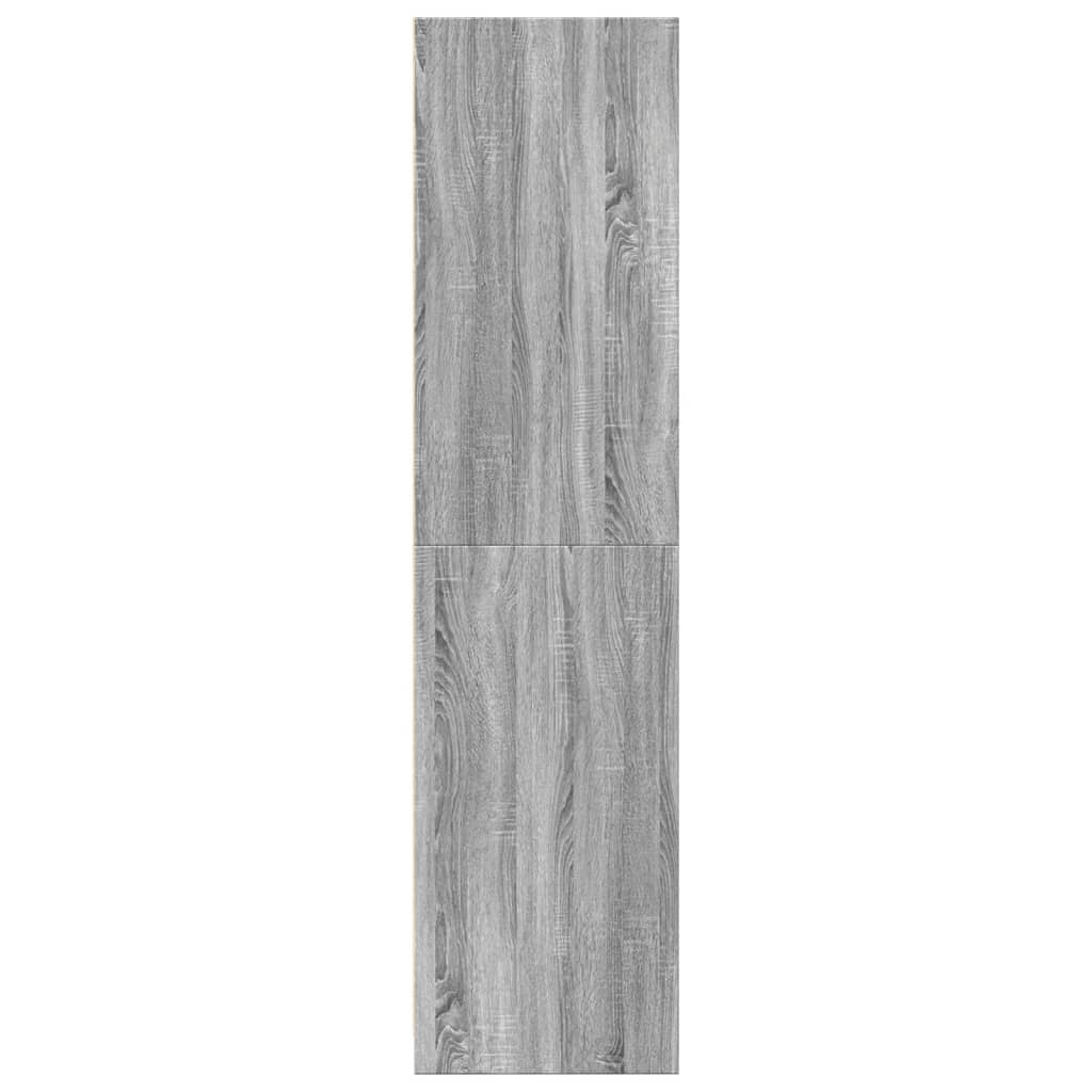 Armadio Grigio Sonoma 80x50x200 cm in Legno tecnico