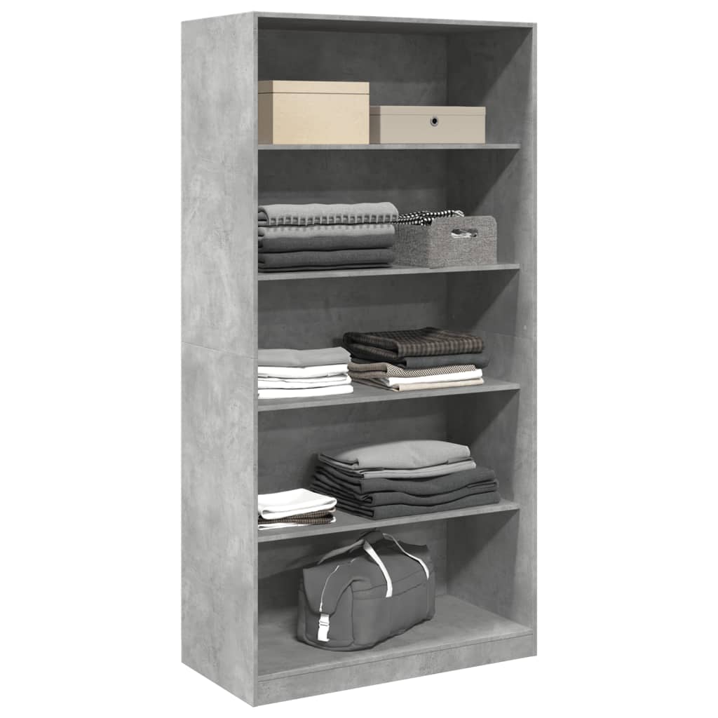 Armadio Grigio Cemento 100x50x200 cm in Legno tecnico - homemem39