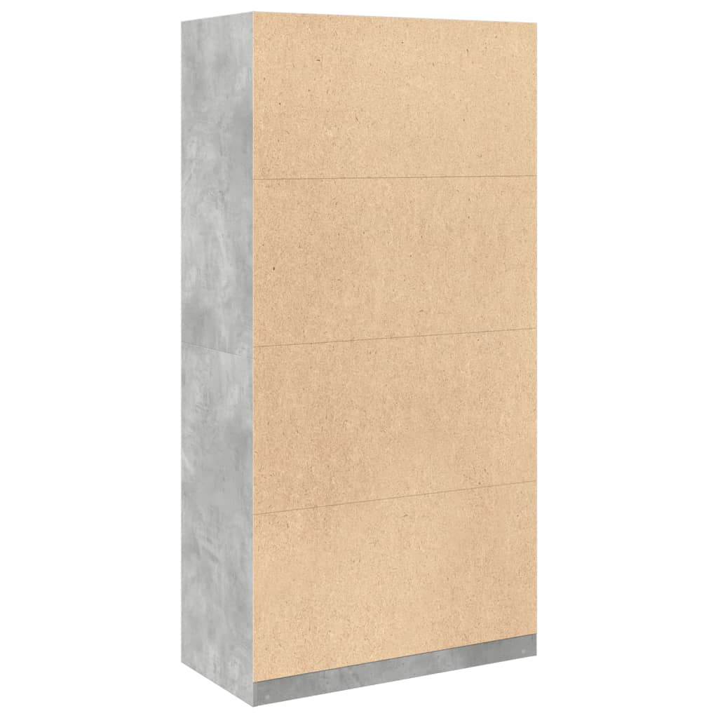 Armadio Grigio Cemento 100x50x200 cm in Legno tecnico - homemem39