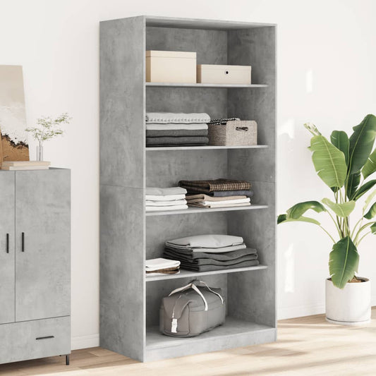 Armadio Grigio Cemento 100x50x200 cm in Legno tecnico | homemem39