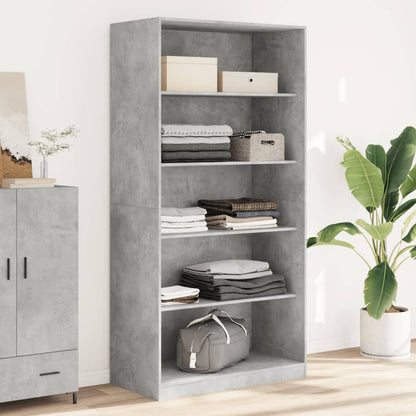 Armadio Grigio Cemento 100x50x200 cm in Legno tecnico - homemem39