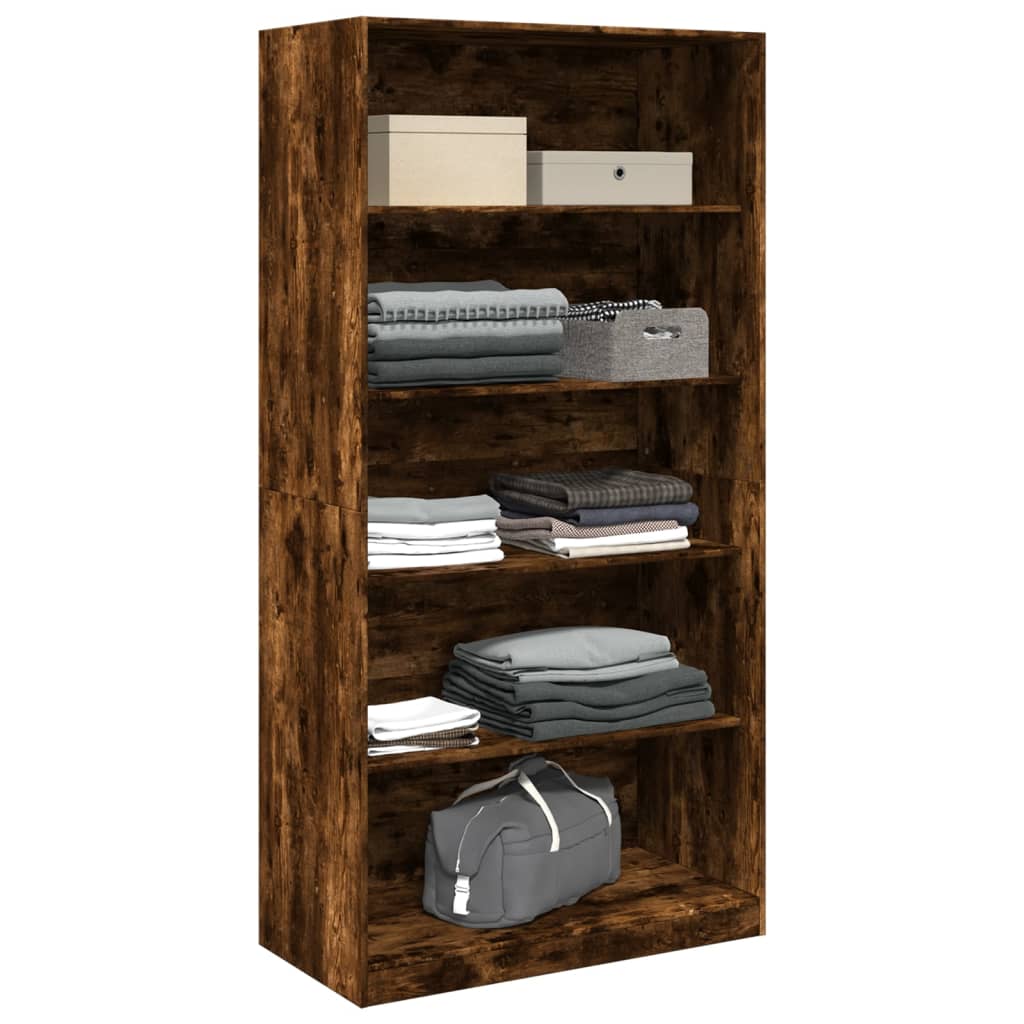 Armadio Rovere Fumo 100x50x200 cm in Legno tecnico - homemem39