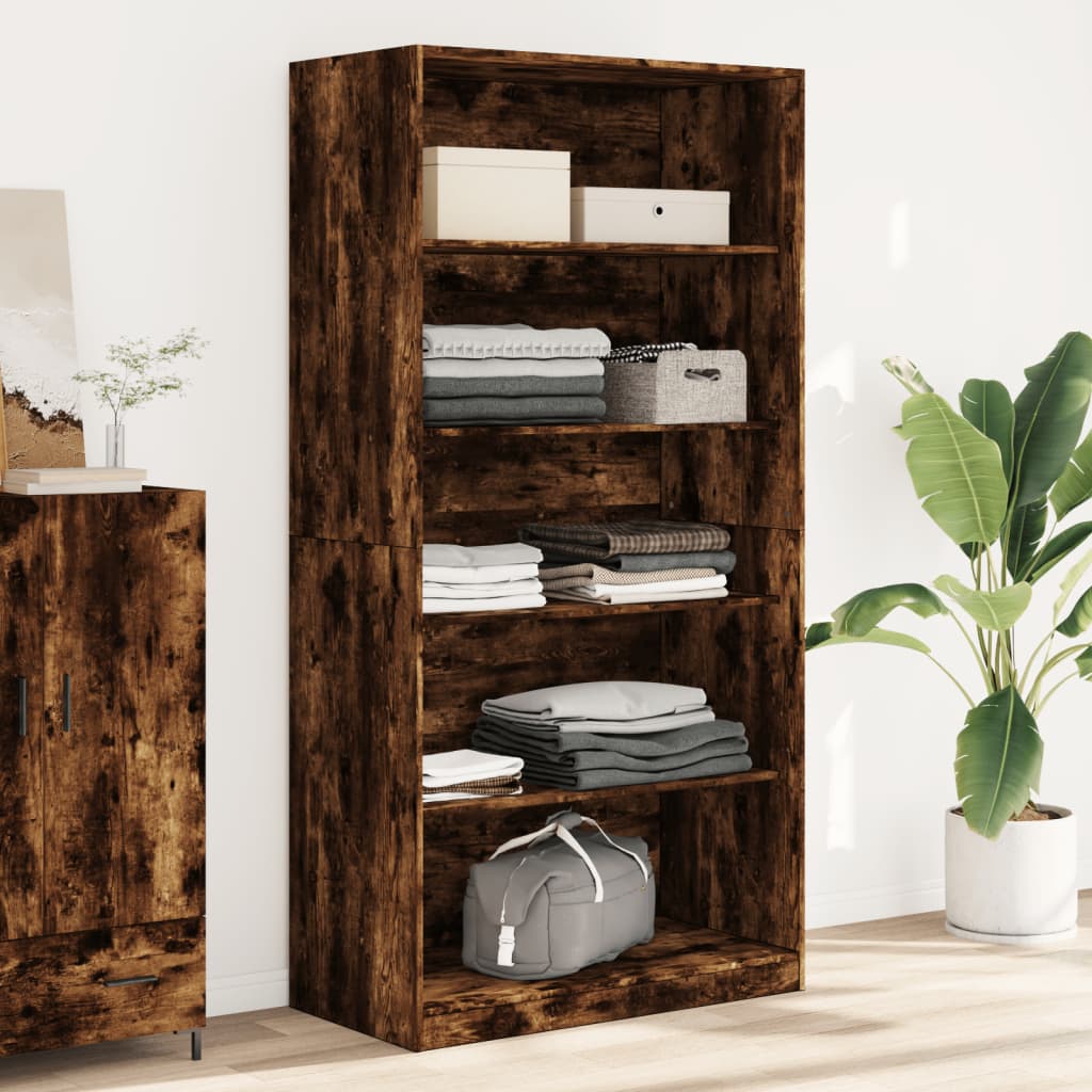Armadio Rovere Fumo 100x50x200 cm in Legno tecnico - homemem39