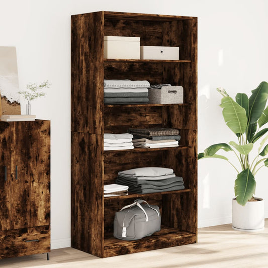 Armadio Rovere Fumo 100x50x200 cm in Legno tecnico - homemem39