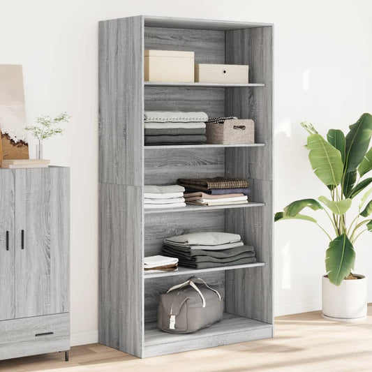 Armadio Grigio Sonoma 100x50x200 cm in Legno tecnico - homemem39