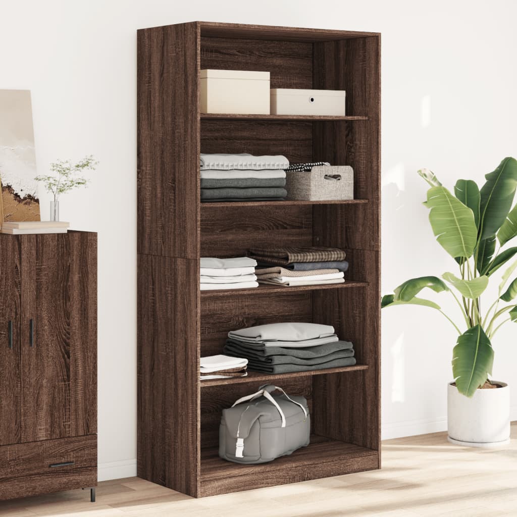 Armadio Rovere Marrone 100x50x200 cm in Legno tecnico - homemem39