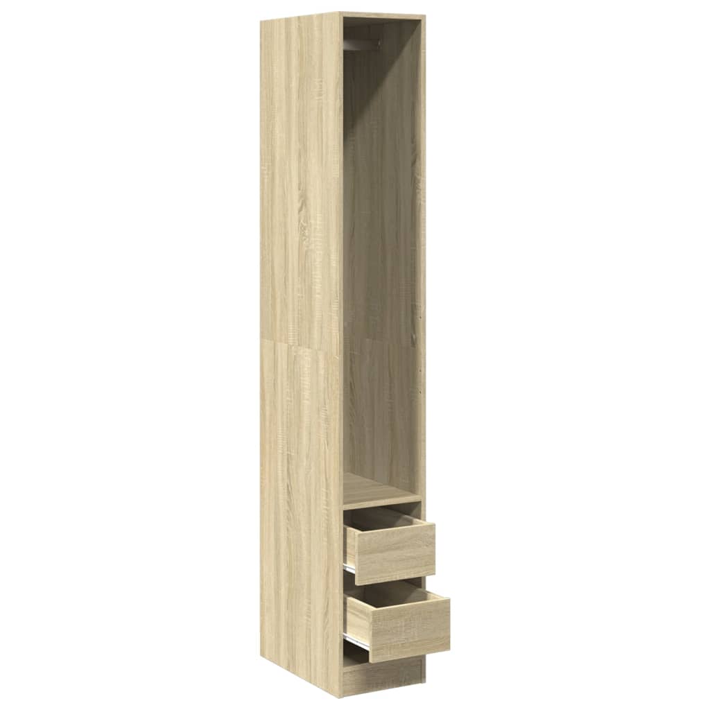 Armadio Rovere Sonoma 30x50x200 cm in Legno Multistrato - homemem39