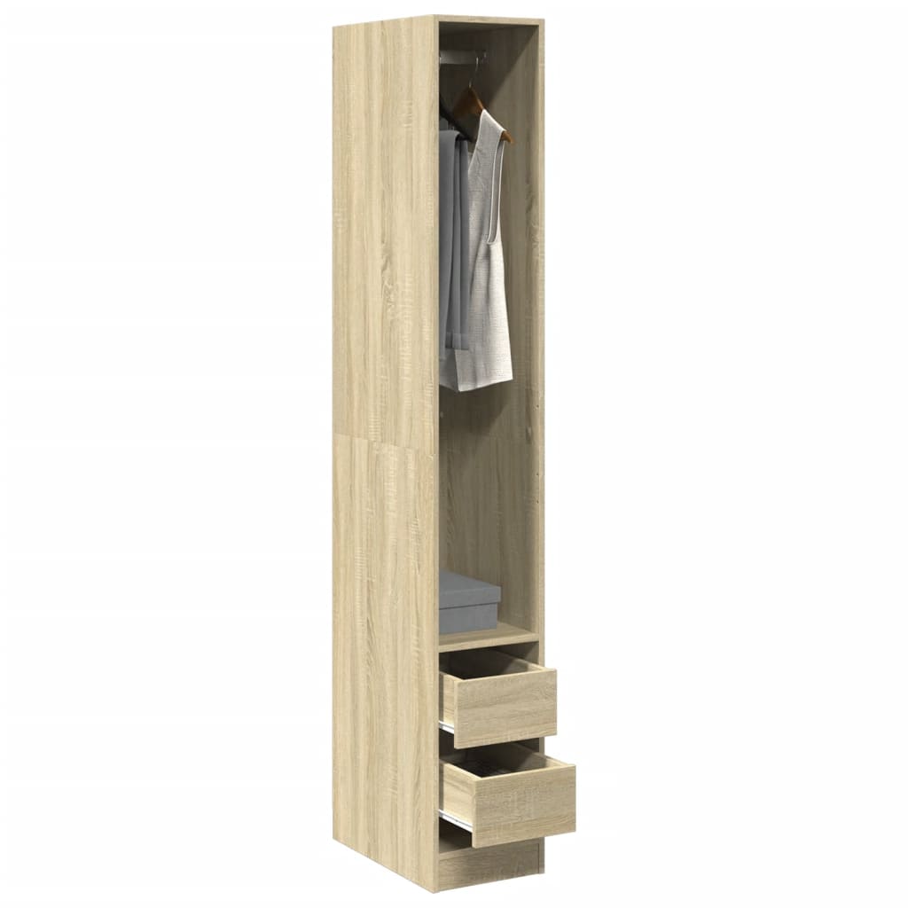 Armadio Rovere Sonoma 30x50x200 cm in Legno Multistrato - homemem39