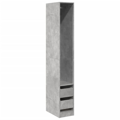 Armadio Grigio Cemento 30x50x200 cm in Legno Multistrato - homemem39