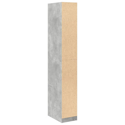 Armadio Grigio Cemento 30x50x200 cm in Legno Multistrato | homemem39