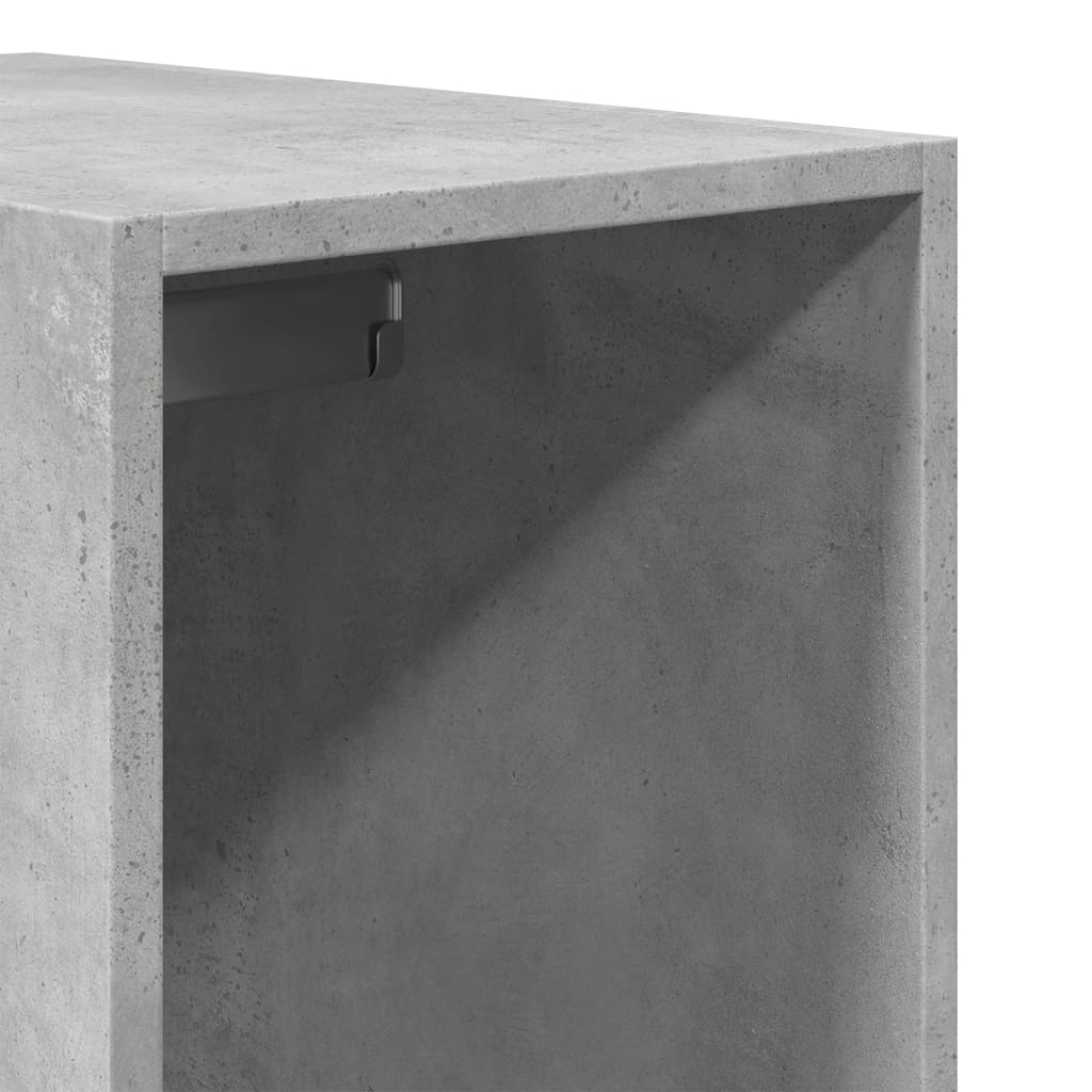 Armadio Grigio Cemento 30x50x200 cm in Legno Multistrato | homemem39
