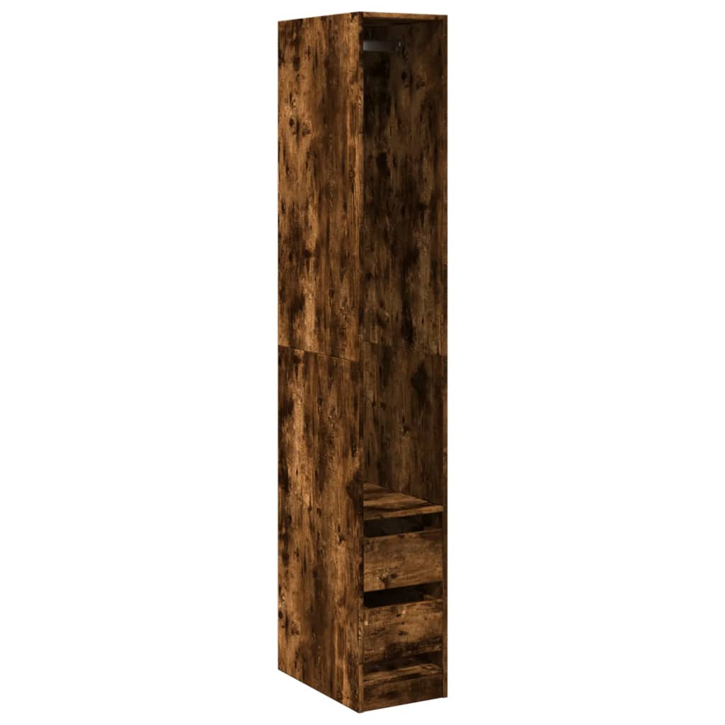 Armadio Rovere Fumo 30x50x200 cm in Legno Multistrato - homemem39