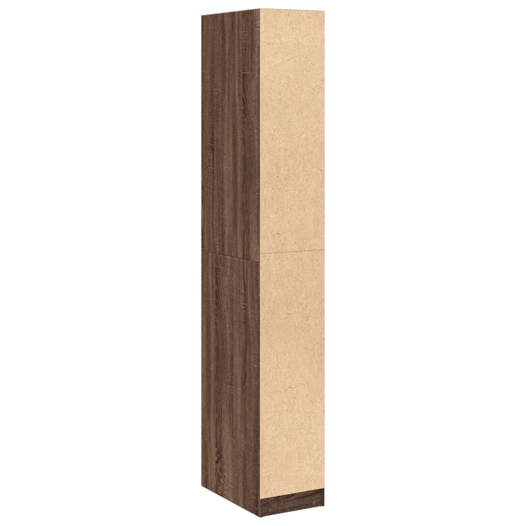 Armadio Rovere Marrone 30x50x200 cm in Legno Multistrato - homemem39