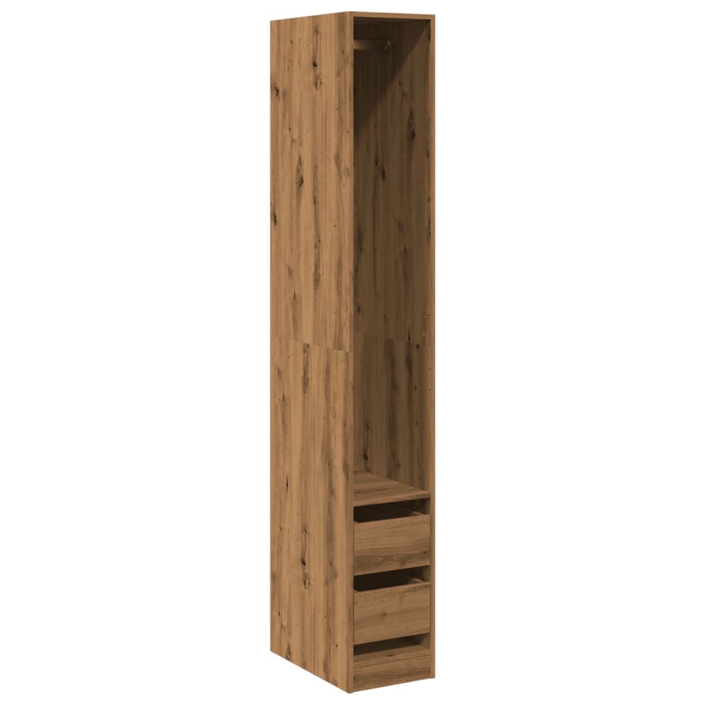 Armadio Rovere Artigianale 30x50x200 cm in Legno Multistrato - homemem39
