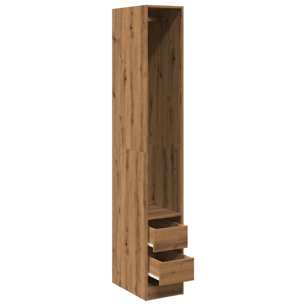 Armadio Rovere Artigianale 30x50x200 cm in Legno Multistrato - homemem39