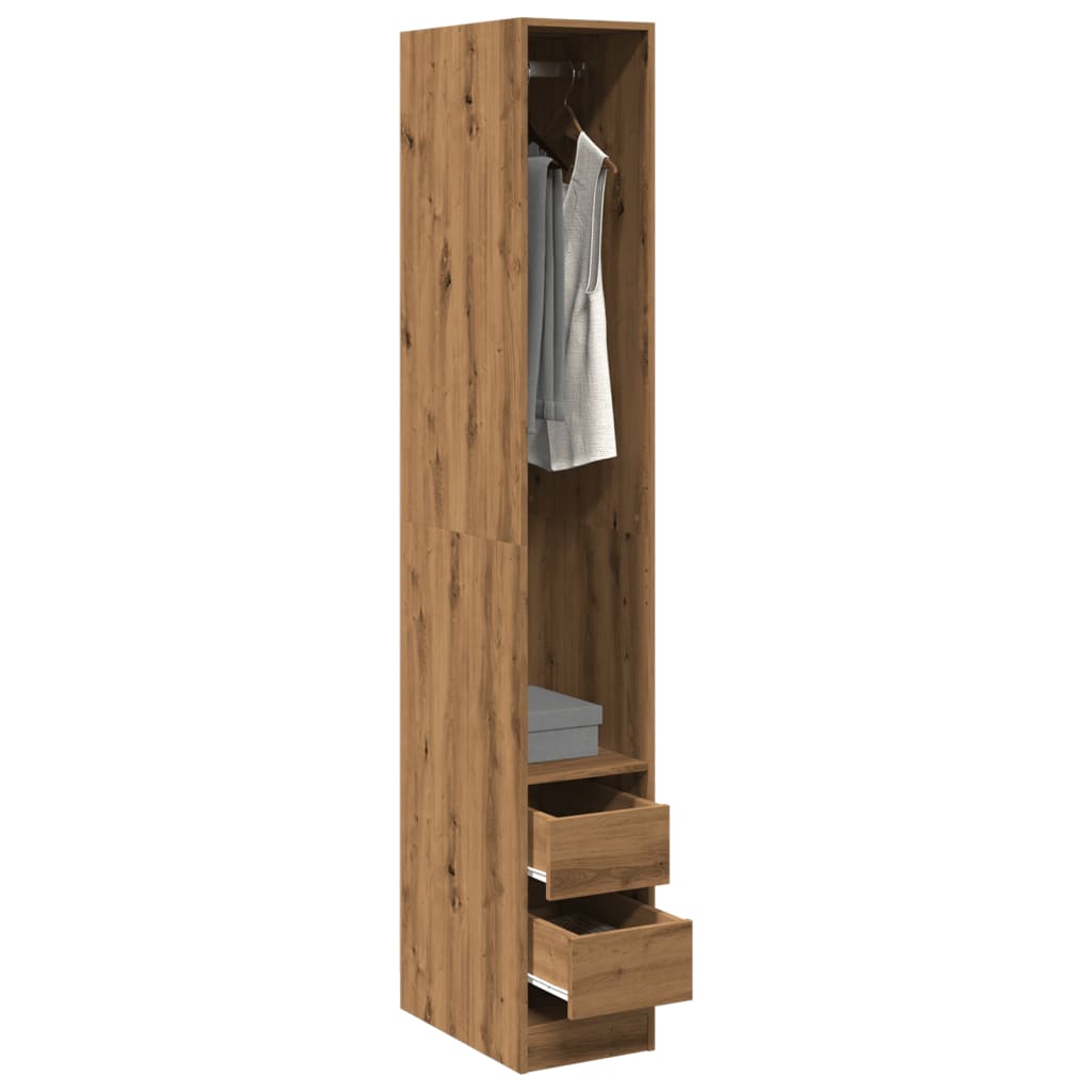 Armadio Rovere Artigianale 30x50x200 cm in Legno Multistrato - homemem39