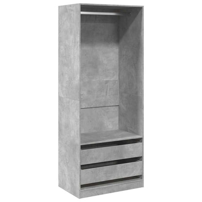 Armadio Grigio Cemento 80x50x200 cm in Legno Multistrato - homemem39