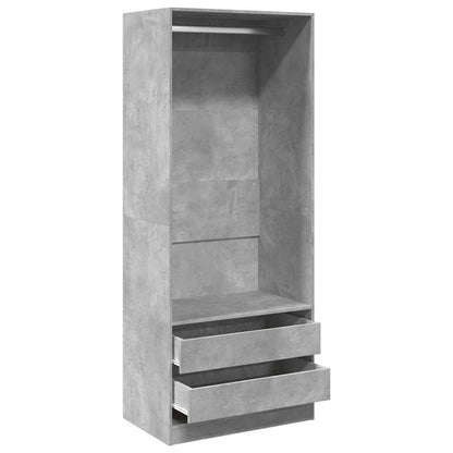 Armadio Grigio Cemento 80x50x200 cm in Legno Multistrato - homemem39