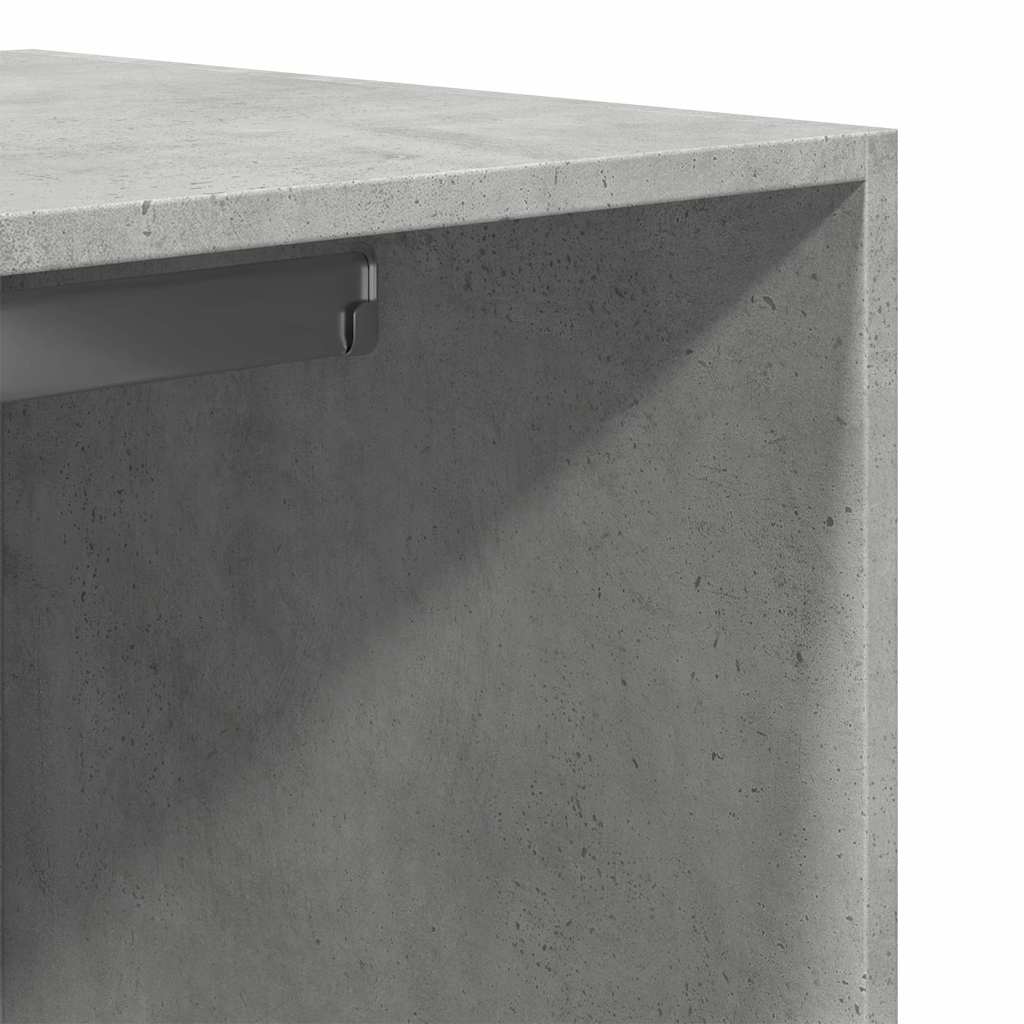 Armadio Grigio Cemento 80x50x200 cm in Legno Multistrato - homemem39
