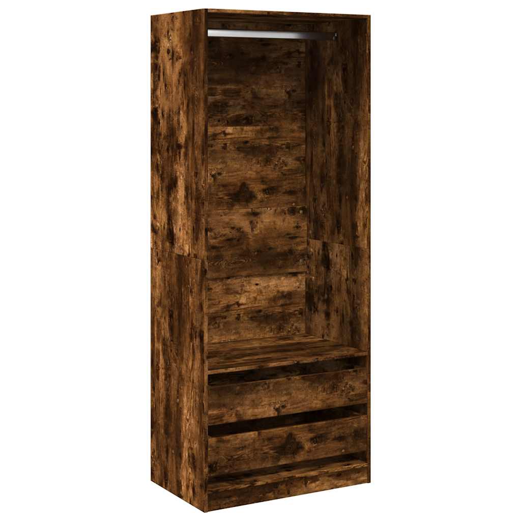 Armadio Rovere Fumo 80x50x200 cm in Legno Multistrato - homemem39