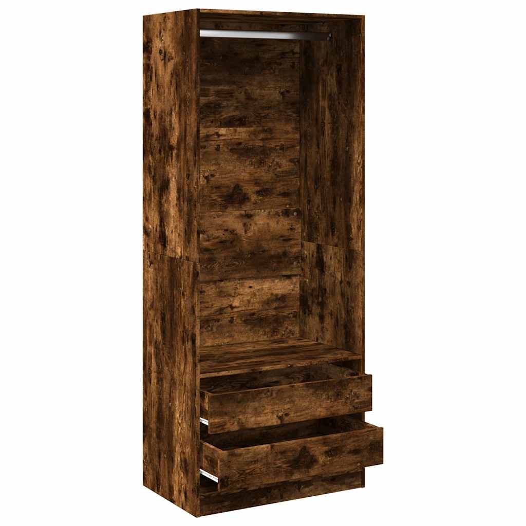 Armadio Rovere Fumo 80x50x200 cm in Legno Multistrato - homemem39
