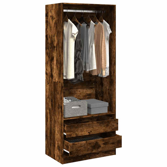 Armadio Rovere Fumo 80x50x200 cm in Legno Multistrato - homemem39