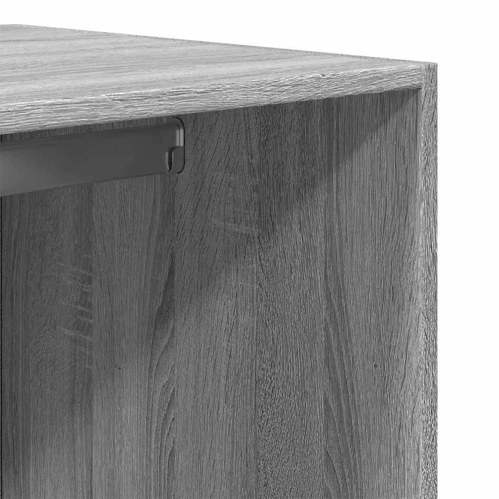 Armadio Grigio Sonoma 80x50x200 cm in Legno Multistrato - homemem39