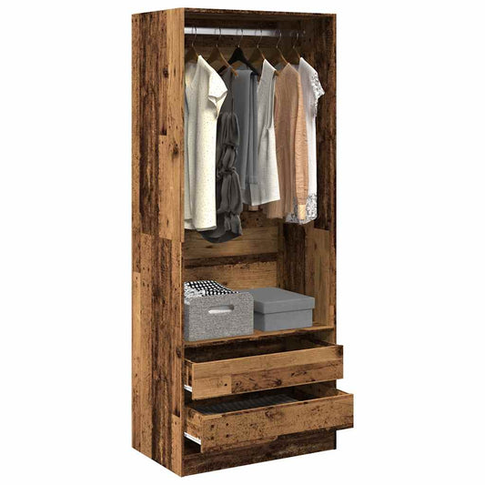 Armadio Legno Antico 80x50x200 cm in Legno Multistrato - homemem39