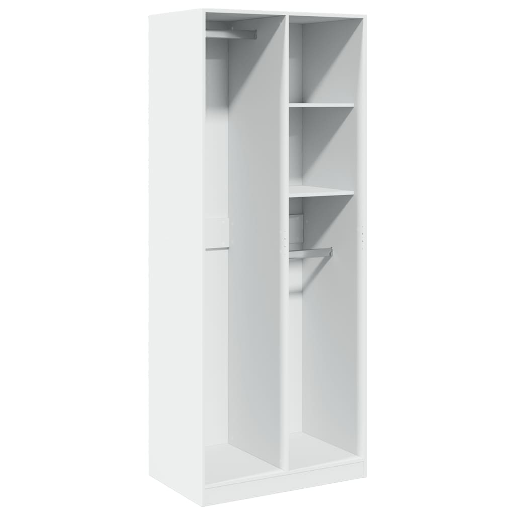 Armadio Bianco 80x50x200 cm in Legno Multistrato - homemem39
