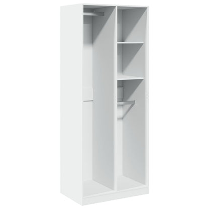Armadio Bianco 80x50x200 cm in Legno Multistrato - homemem39