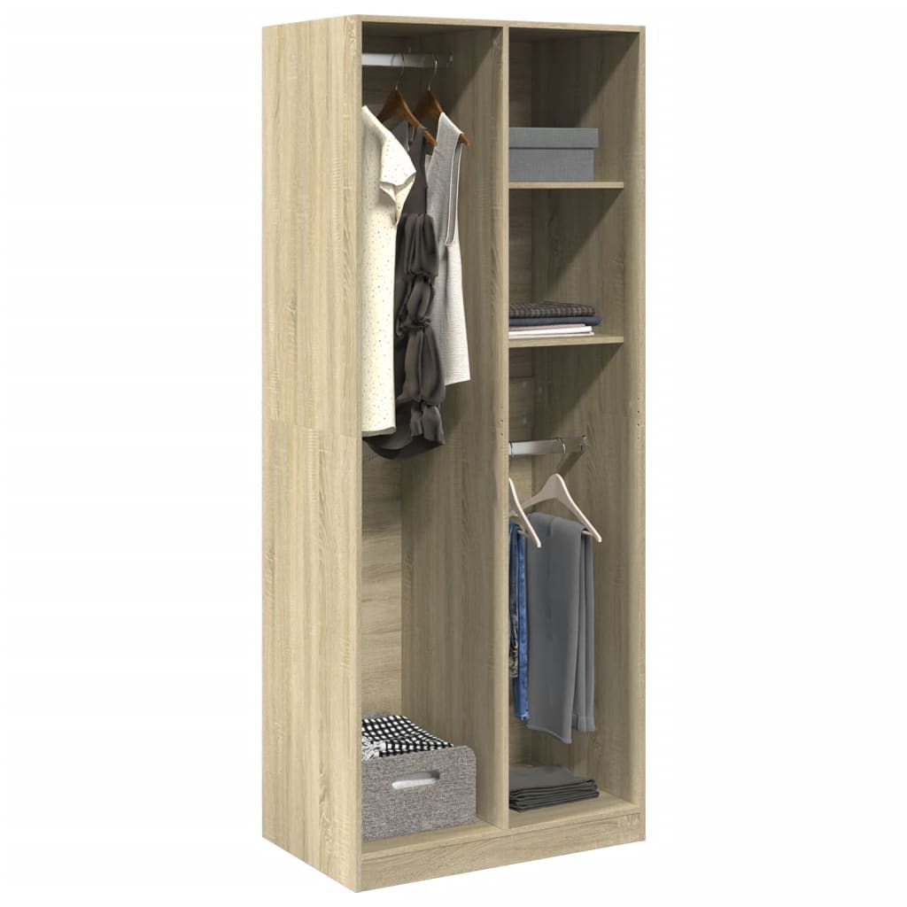 Armadio Rovere Sonoma 80x50x200 cm in Legno Multistrato - homemem39