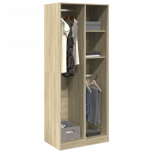 Armadio Rovere Sonoma 80x50x200 cm in Legno Multistrato - homemem39