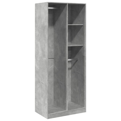 Armadio Grigio Cemento 80x50x200 cm in Legno Multistrato | homemem39