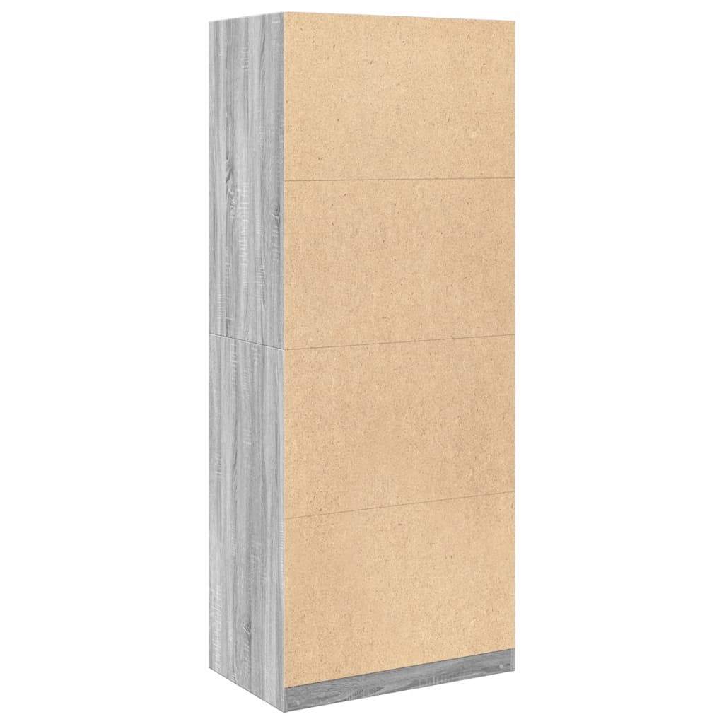 Armadio Grigio Sonoma 80x50x200 cm in Legno Multistrato - homemem39