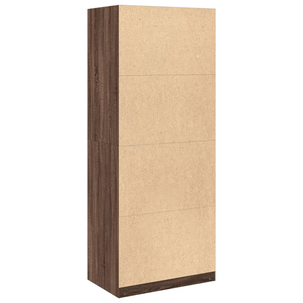 Armadio Rovere Marrone 80x50x200 cm in Legno Multistrato - homemem39