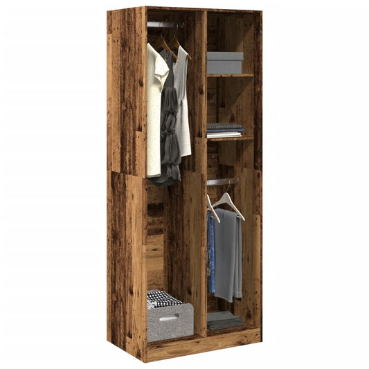 Armadio Legno Antico 80x50x200 cm in Legno Multistrato - homemem39