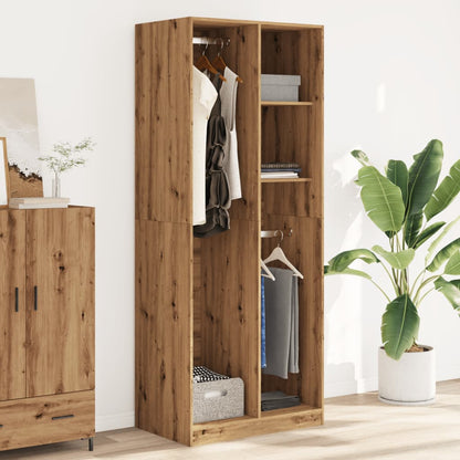 Armadio Rovere Artigianale 80x50x200 cm in Legno Multistrato - homemem39