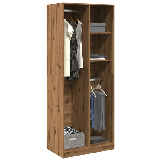 Armadio Rovere Artigianale 80x50x200 cm in Legno Multistrato - homemem39
