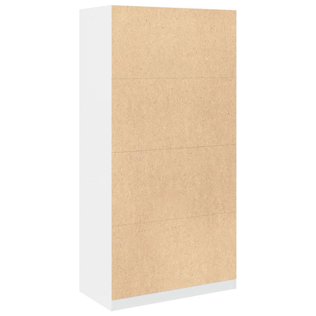 Armadio Bianco 100x50x200 cm in Legno Multistrato | homemem39