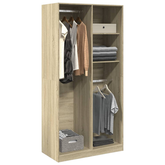 Armadio Rovere Sonoma 100x50x200 cm in Legno Multistrato - homemem39