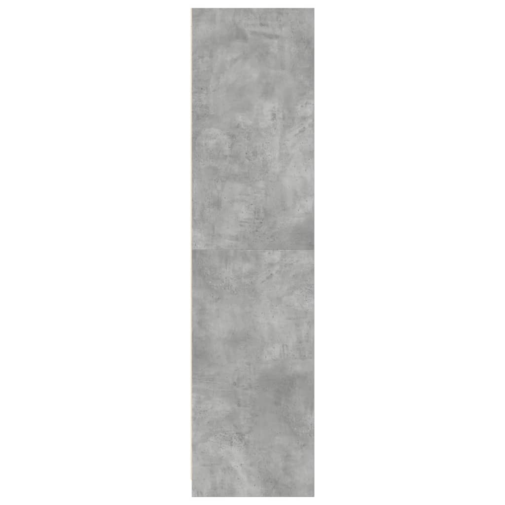 Armadio Grigio Cemento 100x50x200 cm in Legno Multistrato | homemem39