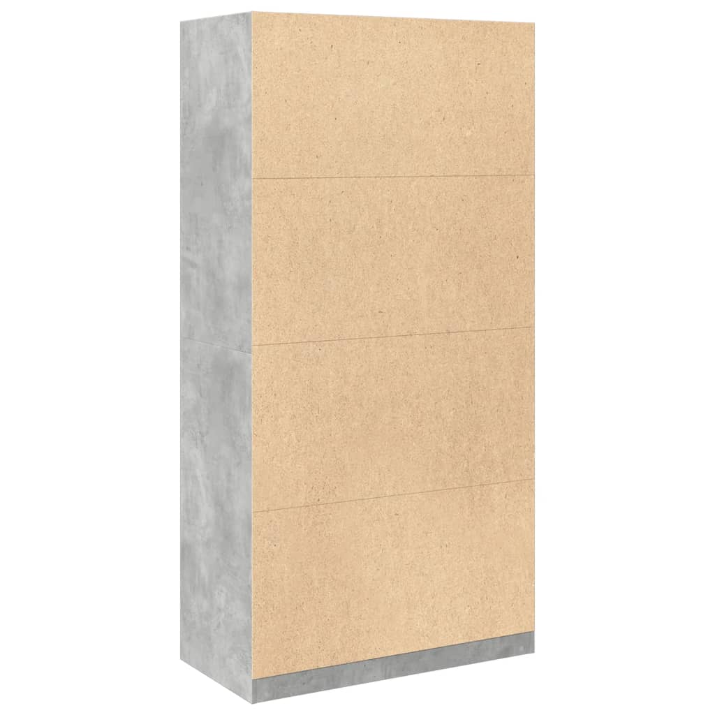 Armadio Grigio Cemento 100x50x200 cm in Legno Multistrato - homemem39