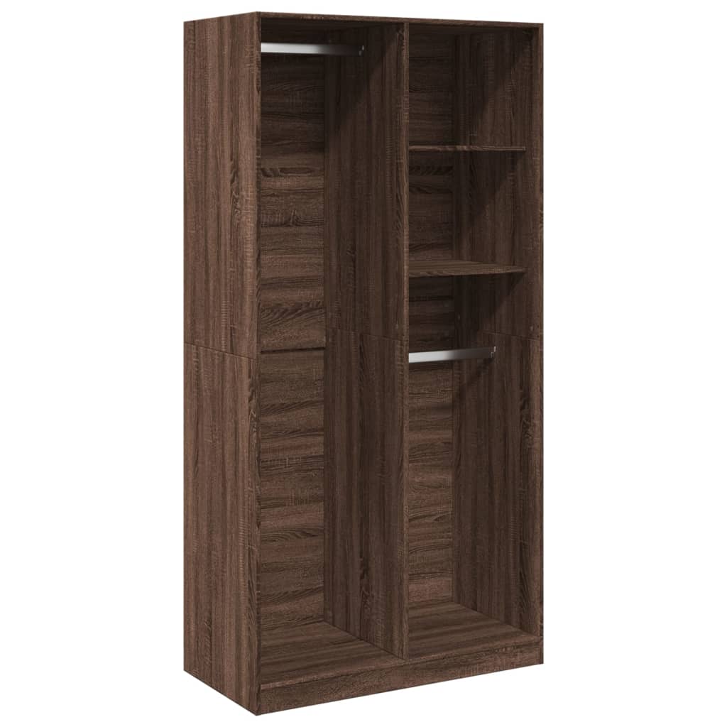Armadio Rovere Marrone 100x50x200 cm in Legno Multistrato - homemem39