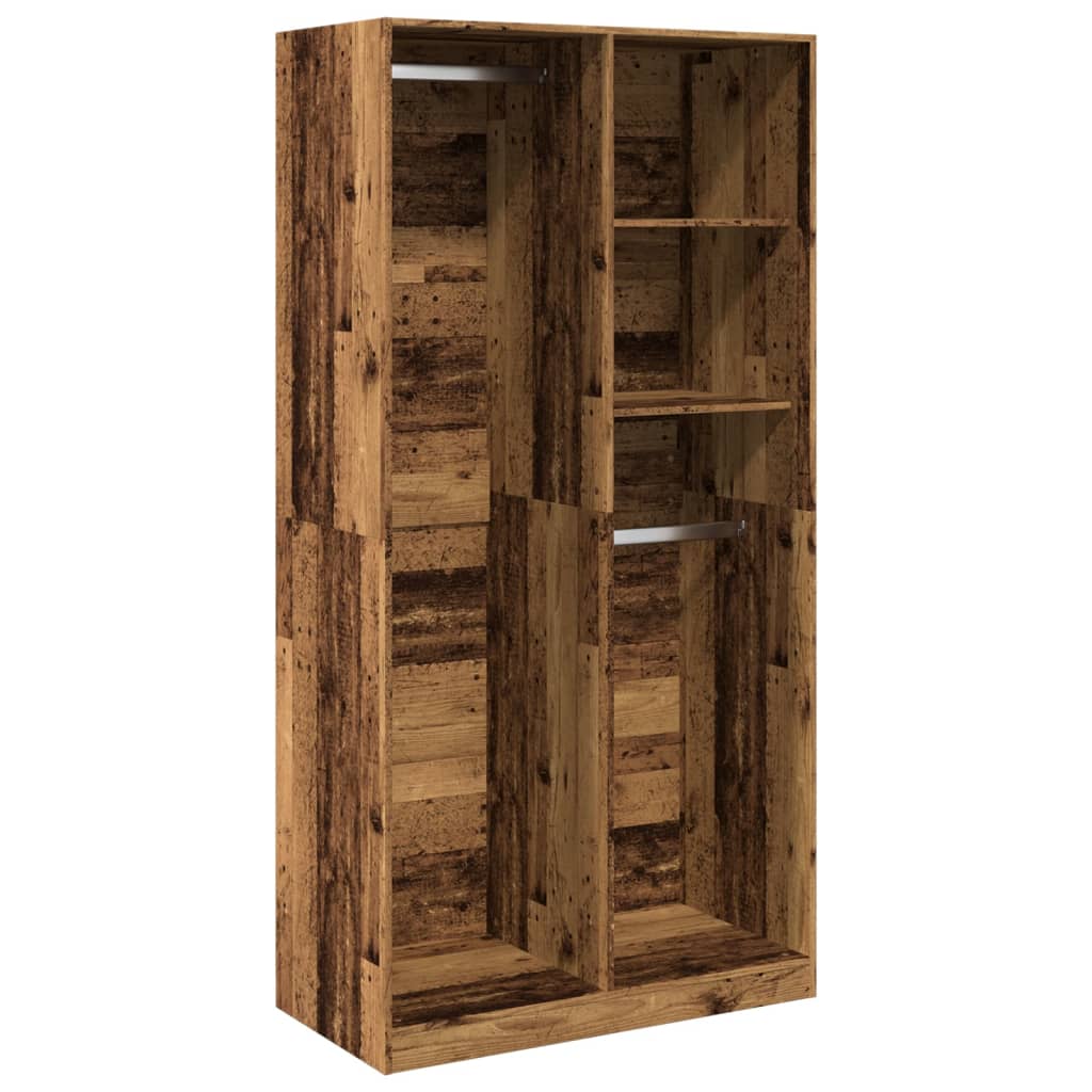 Armadio Legno Antico 100x50x200 cm in Legno Multistrato - homemem39