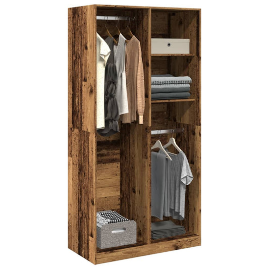 Armadio Legno Antico 100x50x200 cm in Legno Multistrato - homemem39