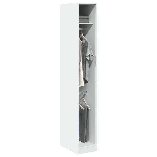 Armadio Bianco 30x50x200 cm in Legno Multistrato - homemem39